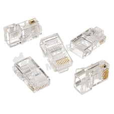 Коннектор Gembird Вилка RJ-45 LC-8P8C-001 (3-зубца) cat.5e, для одножильного кабеля (100 шт.)
