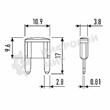 Предохранитель автомобильный Rexant 