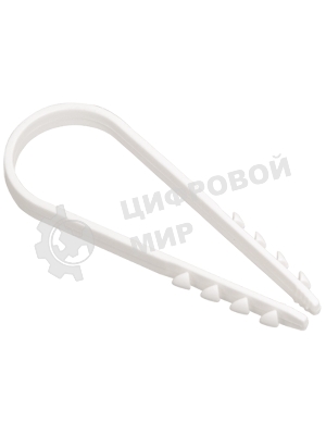 Дюбель-хомут d19-25 мм для круглого кабеля нейлон белый (уп. 100 шт) IEK UHH35-19-25-100
