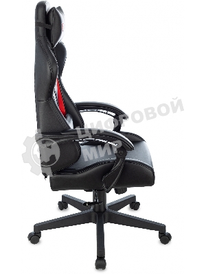 Кресло Zombie GAME TETRA черный/красный, экокожа, 120 кг, механизм качания