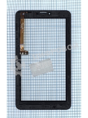 Сенсорное стекло (тачскрин) для Irbis TZ761, черное с рамкой
