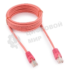 Патч-корд UTP Cablexpert cat.5e, 3м, литой, многожильный, розовый