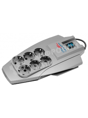 Сетевой фильтр Pilot X-Pro 3 м, 6 розеток, серый, коробка