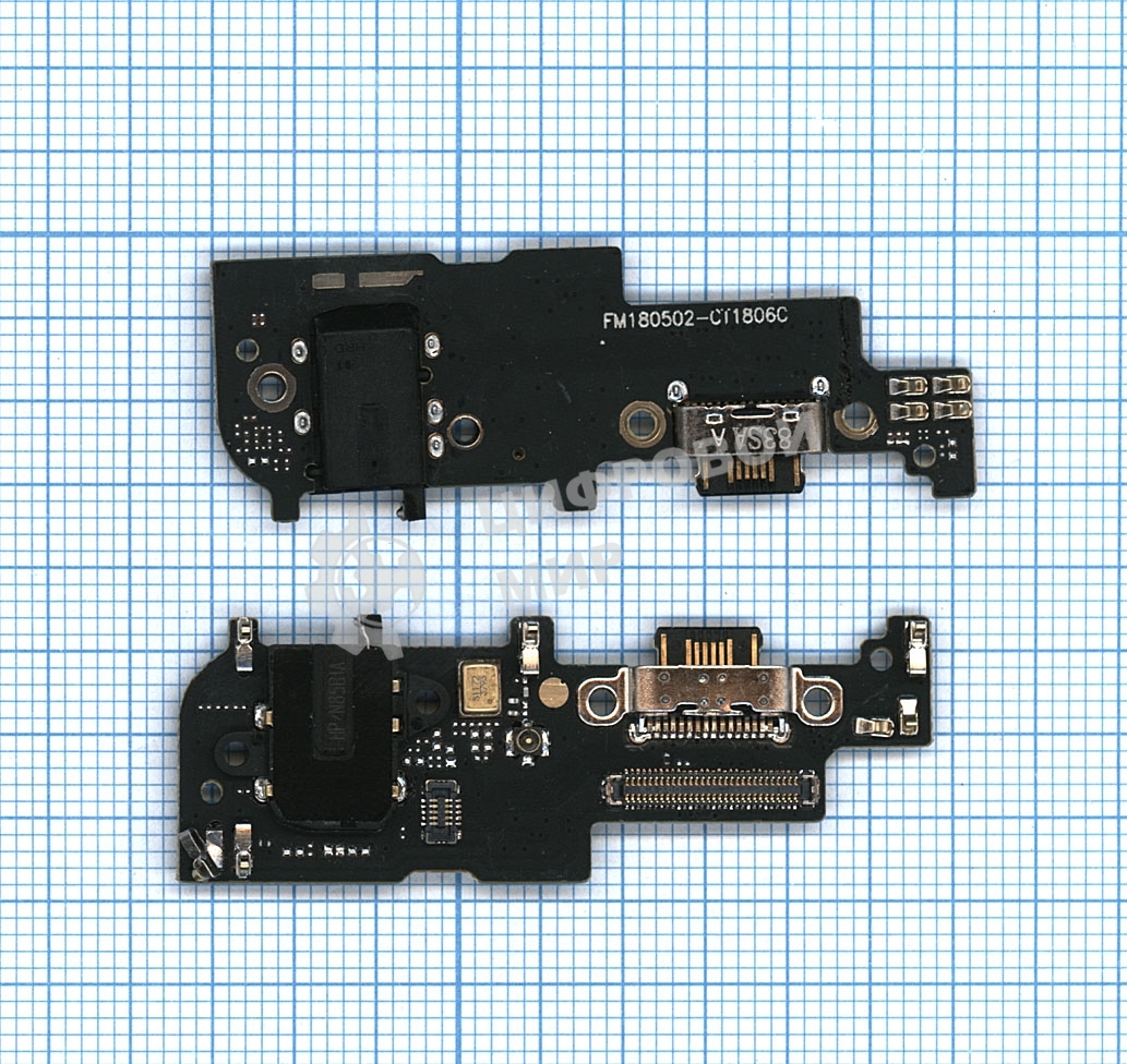 Плата разъема питания с аудио разъемом для Meizu 15