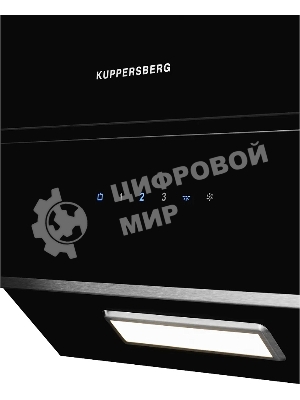 Вытяжка наклонная Kuppersberg F 600 BX, черный/нержавеющая сталь, 60 см, 850 куб. м/ч, 46 дБ