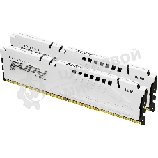 Оперативная память Kingston Fury Beast, DDR5, 32Gb (2x16 Gb), 5600 MHz, CL36, DIMM, радиатор, белый