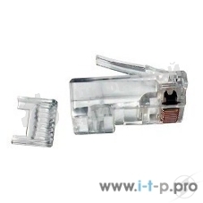 Коннектор Gembird RJ45 8P8C кат. 5 с вставкой (100 шт. в уп.)