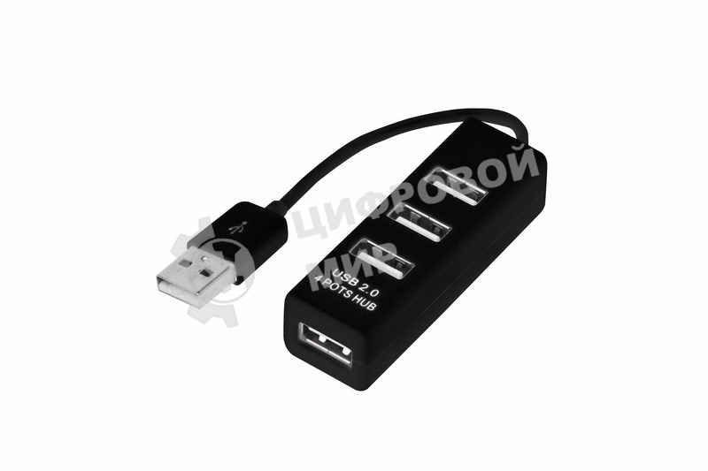 Разветвитель USB Rexant на 4 порта черный