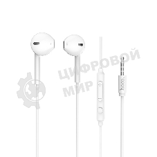 Проводные наушники Hoco M55 белый, внутриканальные, Jack 3.5 мм
