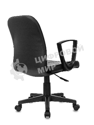 Кресло Бюрократ CH-327 черный, экокожа, 120 кг, механизм качания