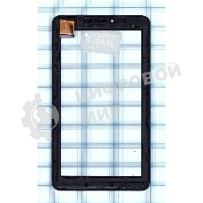 Сенсорное стекло (тачскрин) для Irbis TX76. черное с рамкой