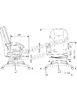 Кресло Бюрократ CH-868N-BF черный, экокожа, подставка для ног