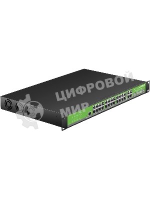 Коммутатор Digma DSP724G-4C-R300 (L2+) 24x1 Гбит/с 4xКомбо(1000BASE-T/SFP) 24PoE 24PoE+ 300W управляемый