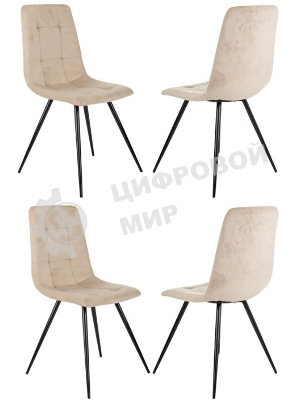 Стул для дома Бюрократ CH-K1_4 комплект 4 шт бежевый Holland 06 металл черный на ножках