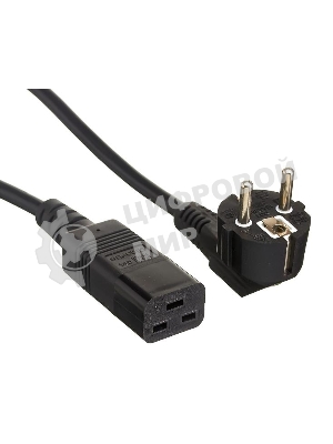 Кабель питания ExeGate Power PC19-1,8P (Евровилка Schuko->С19) VDE-250V-3*1.5-CU, черный, 16А, 1.8м