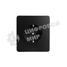 Розетка Kranz ROUND 1-ая с/з с/у, со шторками 16А оникс