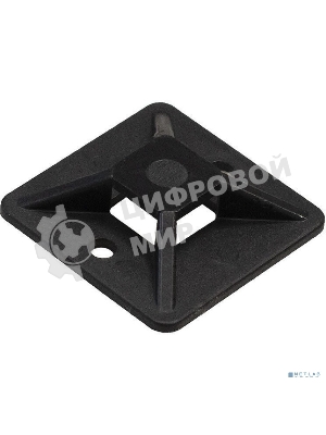 Самоклеющаяся площадка для крепления стяжек ExeGate EX293144RUS STM2525B-100 (25х25 мм, halogen free, -40°C - +85°C, черная, 100 шт)