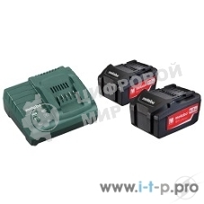 Набор аккумуляторов Metabo в + ЗУ 2 акк 4.0А·ч 18В+ЗУ ASC 30-36
