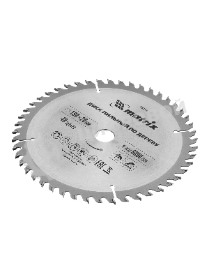 Пильный диск Matrix по дереву, 190x20мм, 48 зубьев, + кольцо, 16/20 Professional