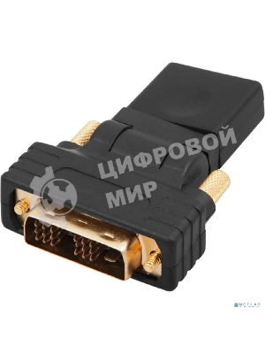 Переходник штекер Rexant DVI-D - гнездо HDMI, поворотный