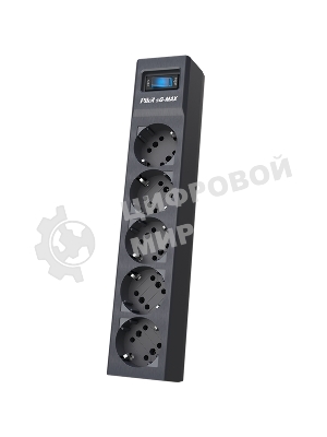 Сетевой фильтр Pilot sG-Max 5 outlets (GP), 15А/3.3 kVt, automatic circuit-breaker, 1.8 m, gfaphite