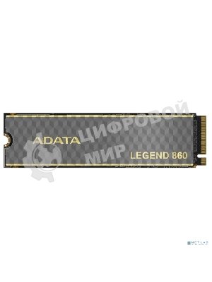 Накопитель SSD ADATA LEGEND 860, 1Tb, PCIe 4.0 x4, 2280, NVMe, R/W 6000/4000, с радиатором
