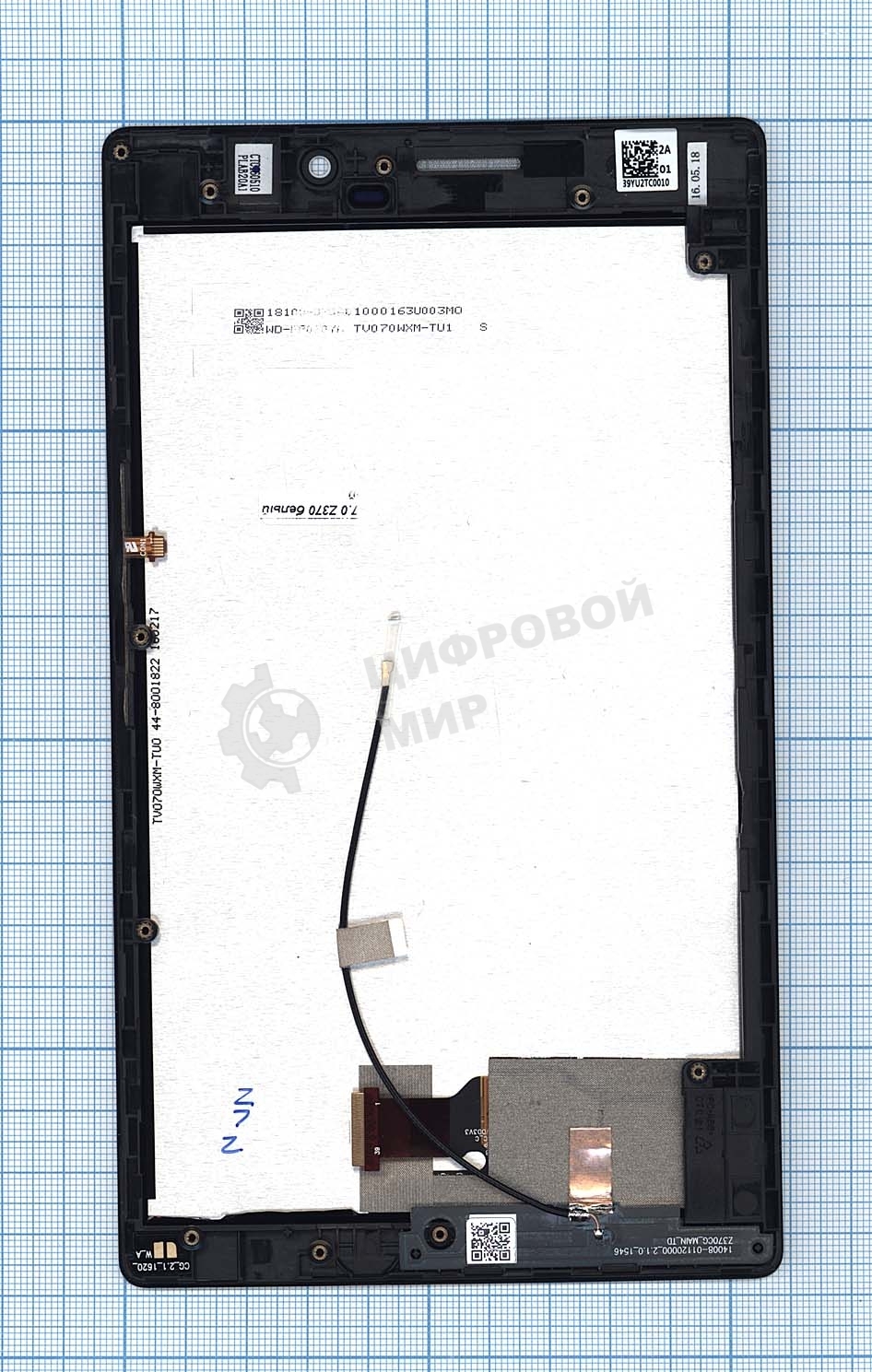 Модуль (матрица + тачскрин) для Asus ZenPad 7.0 Z370 белый с рамкой