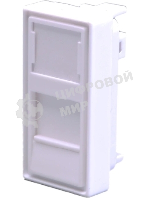 Панель Suprlan 10-0319-1, лицевая со шторкой 22.5x45, 1xKeystone ABS пластик, белый