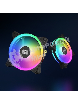 Вентилятор для корпуса PCCooler F3 T120 ARGb черный, 120 мм, 1800 об/мин, 21.6 дБ, 4 pin