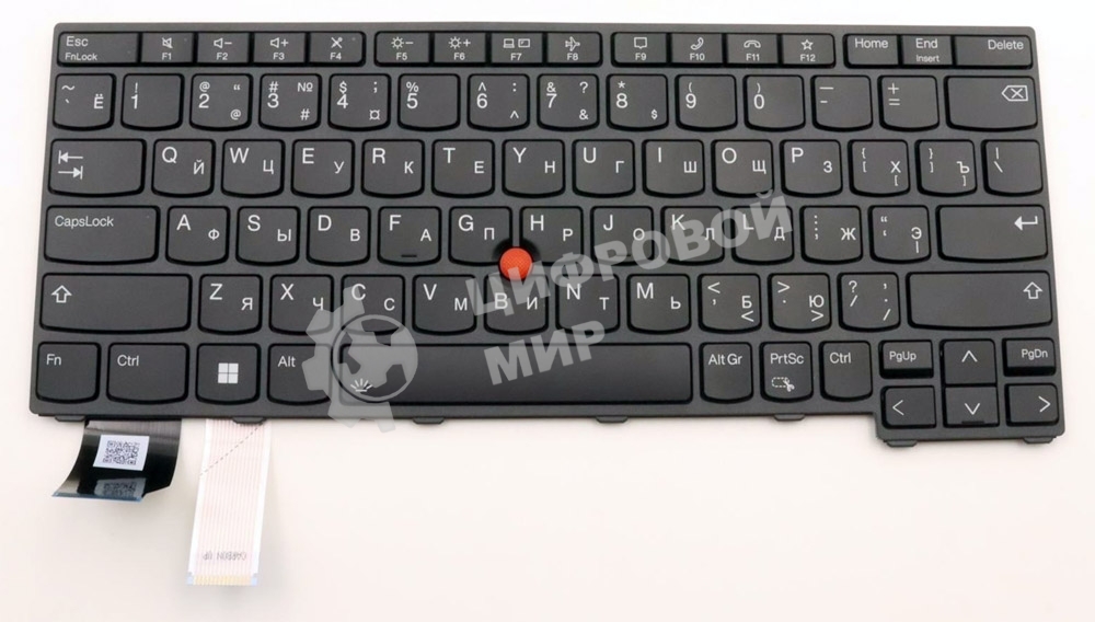 Клавиатура для ноутбука Lenovo ThinkPad X13 Gen 3 черная с подсветкой