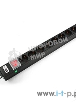 Аксессуар Gembird Блок 8 евророзеток с защитой для 19