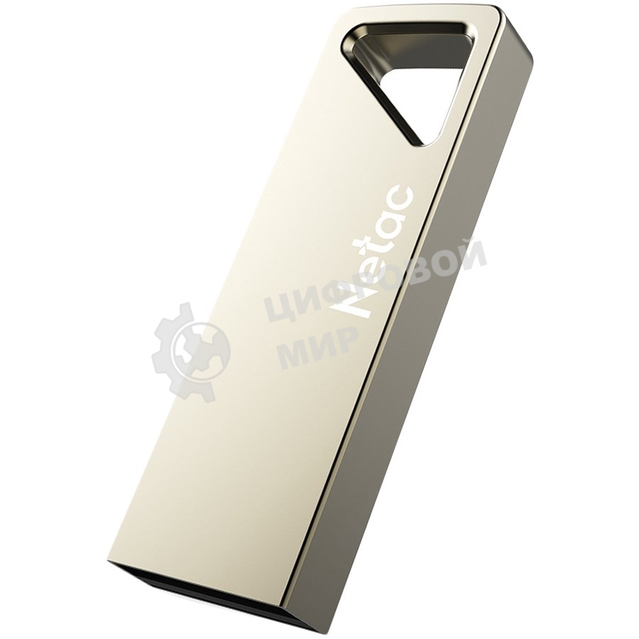 Флешка USB Netac U326 (NT03U326N-064G-20PN), 64Gb, USB 2.0, R/W 50/15, серебристый