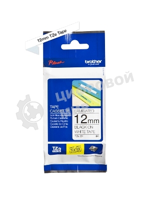 Картридж ленточный Brother TZE231 (12 мм черн/бел, аналог TZ-231)