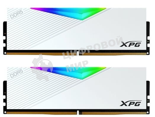 Оперативная память XPG Lancer, DDR5, 32Gb (2x16Gb), 6000MHz, CL30, DIMM, с радиаторами, RGB, белый