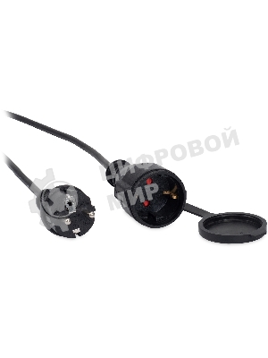 Удлинитель силовой Starwind ST-PS1.20/FRB-16 3x1.0 кв.мм 1 розет. 20 м КГ 16A без катушки черный