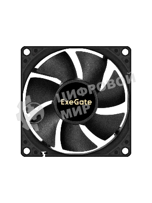 Вентилятор для корпуса ExeGate EX08020S3P-24 черный, 80 мм, 3900 об/мин, 41.2 дБ, 3 pin