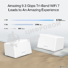 Домашняя Mesh Wi-Fi 7 система Mercusys Halo H47BE(3-pack) BE9300