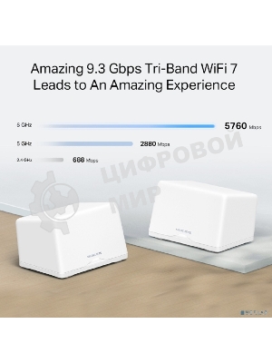 Домашняя Mesh Wi-Fi 7 система Mercusys Halo H47BE(3-pack) BE9300