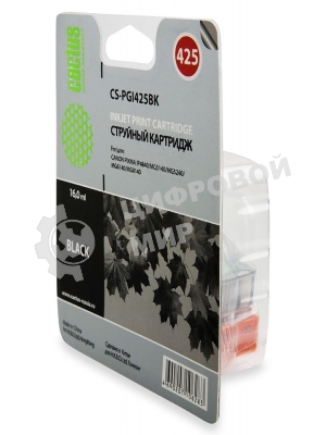 Картридж струйный Cactus CS-PGI425BK черный (16 мл) для Canon Pixma iP4840/MG5140/5240/6140/8140/MX884