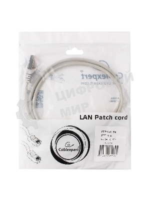 Патч-корд FTP Cablexpert cat.5e, 1м, литой, многожильный серый