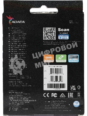 Флешка USB ADATA UE800 (AELI-UE800-128G-CSG), 128Gb, Type-C USB 3.2, R/W 1000/550, серебристый