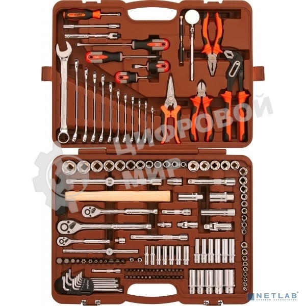 Набор головок OMBRA OMT150S 1/4'' 3/8'' 1/2''dr 4-30мм аксессуары комб.ключи 8-22мм  150 пр