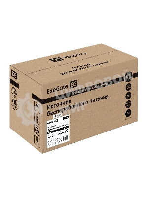 Источник бесперебойного питания ExeGate Power NB-2000.LED.AVR.8C13.USB (2000VA/1200W, LED, AVR, 8*C13, USB, батарея 12V 9Ah - 2 шт., металлический корпус, Black)