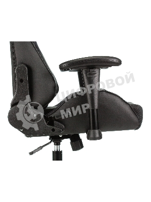 Кресло Бюрократ VIKING 4 AERO BLACK EDITION черный, экокожа, 120 кг, механизм качания