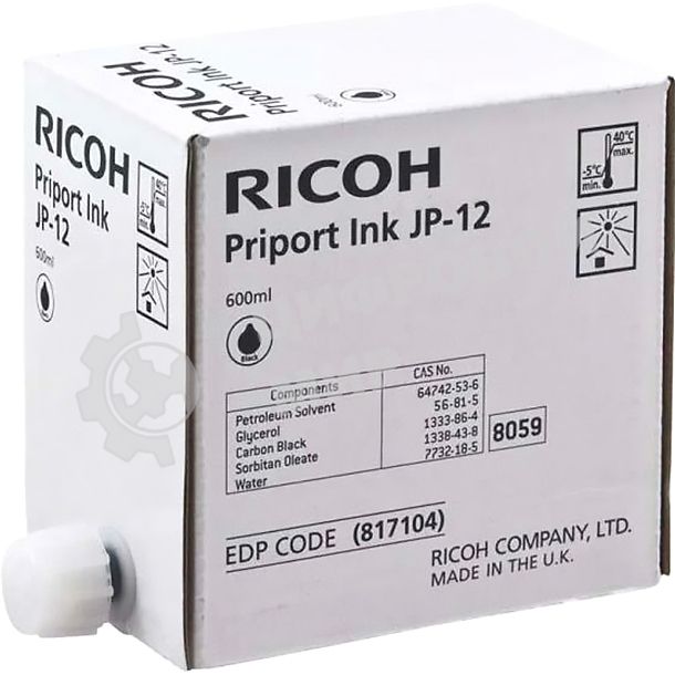Краска Ricoh JP1210/1250/3000/Nashuatec CP308/b/4 (фл,600 мл) (JP-12/817104)