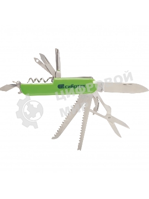 Нож многофункциональный Сибртех компактный размер, 15 функций, 90 мм