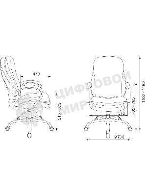 Кресло Бюрократ T-9950SL Fabric Alfa 44 серый, ткань