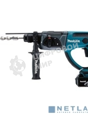 Перфоратор Makita DHR202RFE Перфоратор ак,SDS+, 18В,2х 3 Ач Li-ion,3реж,1.9Дж,0-4000у\м,3.5кг,чем,подсветка,совмест с 4 Ач Li-ion