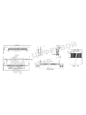 Разъем FPC Half Coverage Top Contact 1.0K-BS-12PWB 12 pin высота 2мм шаг 1мм