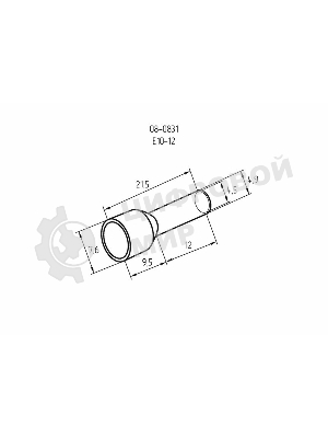 Наконечник штыревой втулочный изолированный Rexant F-12 мм 10 мм² (НШВи 10-12) красный